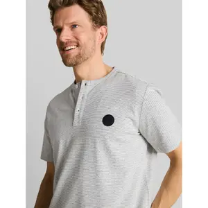 Marl Effect T-Shirt Tom Tailor Henley image-4