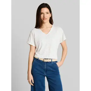Loose Knit V-Neck T-Shirt for Women Tom Tailor image-1