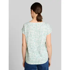 Flame Effect Jersey T-Shirt Large Round Neck Women Tom Tailor image-2