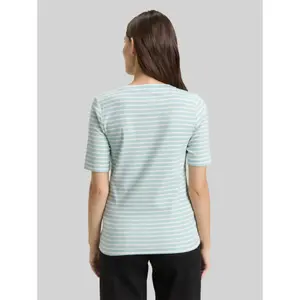 Women's Slim Fit V-Neck Striped T-Shirt Tom Tailor image-2
