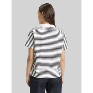 Striped Polo Collar T-Shirt Women Tom Tailor image-2