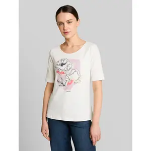 Women's Floral Print T-Shirt Front Tom Tailor image-1