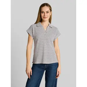 Wide Polo Collar T-Shirt for Women Tom Tailor image-1