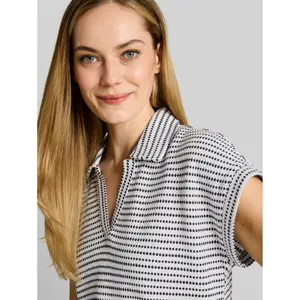 Wide Polo Collar T-Shirt for Women Tom Tailor image-4