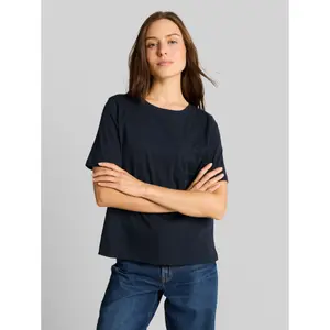Embroidered Floral Pocket T-Shirt for Women Tom Tailor image-1