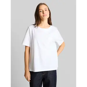 Embroidered Floral Pocket T-Shirt for Women Tom Tailor image-1