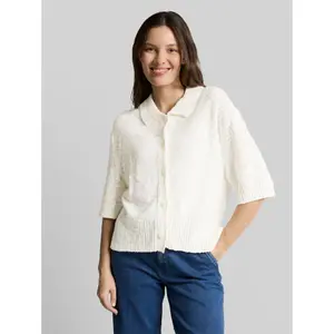 Loose Boucle Cardigan with Collar Women Tom Tailor image-1