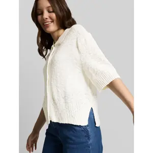 Loose Boucle Cardigan with Collar Women Tom Tailor image-4