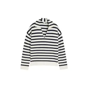 Striped V Neck Women's Pullover Tom Tailor image-0