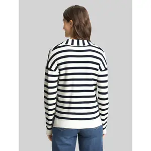 Striped V Neck Women's Pullover Tom Tailor image-2