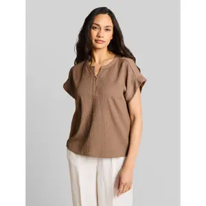 Women's T-shirt Tom Tailor Henley image-1