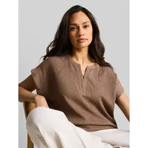 Women's T-shirt Tom Tailor Henley image-4