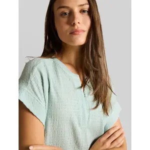 Women's T-shirt Tom Tailor Henley image-4