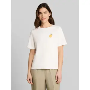 Cotton Crochet Detail T-shirt Women's Tom Tailor image-1