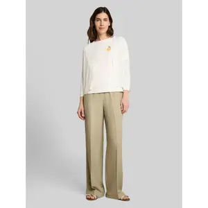 Cotton Crochet Detail T-shirt Women's Tom Tailor image-3