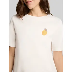 Cotton Crochet Detail T-shirt Women's Tom Tailor image-4