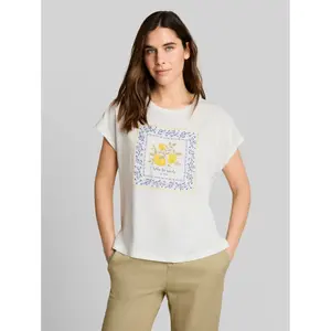 Printed T-Shirt with Slits for Women Tom Tailor image-1
