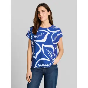 Printed T-Shirt with Slits for Women Tom Tailor image-1