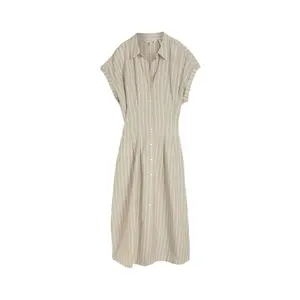 Striped Midi Shirt Dress for Women Tom Tailor image-0