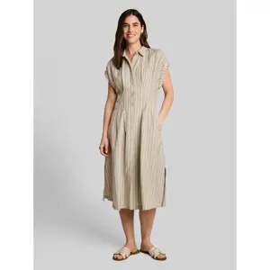 Striped Midi Shirt Dress for Women Tom Tailor image-1