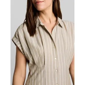 Striped Midi Shirt Dress for Women Tom Tailor image-4