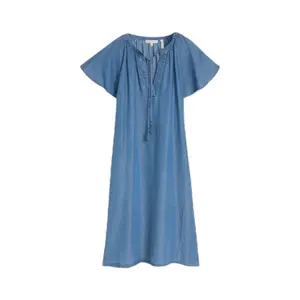 Women's Denim Dress with Pom Poms Tom Tailor image-0