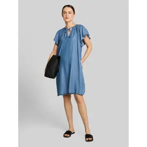 Women's Denim Dress with Pom Poms Tom Tailor image-3