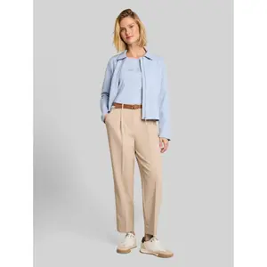 Wide Leg Trousers with Belt Women Tom Tailor image-1