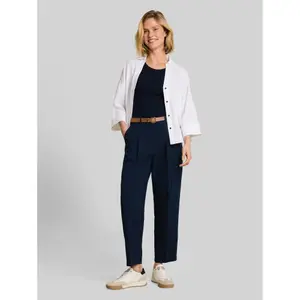 Wide Leg Trousers with Belt Women Tom Tailor image-1