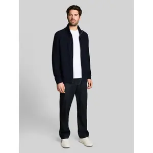 Fleece Zip-Up Jacket with High Collar Tom Tailor image-3