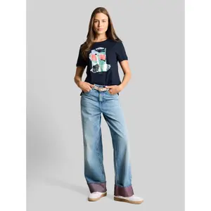 Plain Cotton Printed T-Shirt for Women Tom Tailor image-3