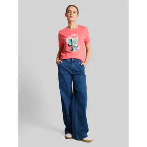 Plain Cotton Printed T-Shirt for Women Tom Tailor image-3