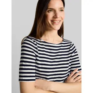 Boat Neck T-Shirt Women Tom Tailor image-4