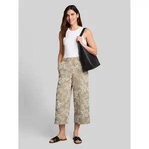 Women's Floral Embroidery Trousers Tom Tailor image-1