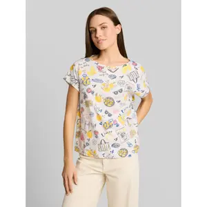 Women’s All-Over Print Summer Themed T-Shirt Tom Tailor image-1