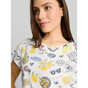 Women’s All-Over Print Summer Themed T-Shirt Tom Tailor image-4