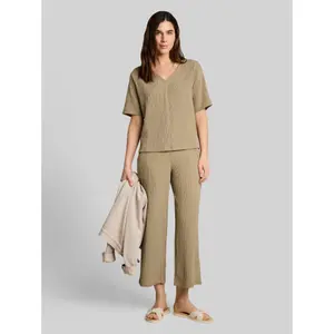 Wrinkled V-neck Blouse for Women Tom Tailor image-3
