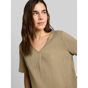 Wrinkled V-neck Blouse for Women Tom Tailor image-4