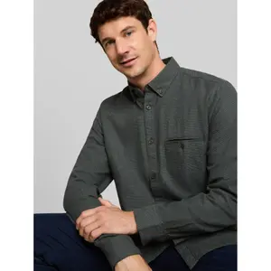 Structured Long Sleeve Shirt with Chest Pocket Tom Tailor image-4
