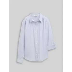 Dobby Blouse with Roll-Up Hems for Women Tom Tailor image-5