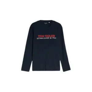 Printed Cotton Long Sleeve T-Shirt Tom Tailor image-0