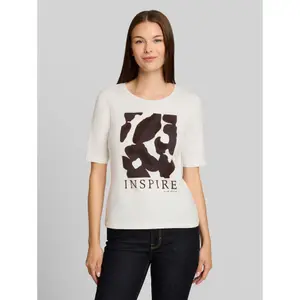 Fitted T-shirt with Print Women Tom Tailor image-1