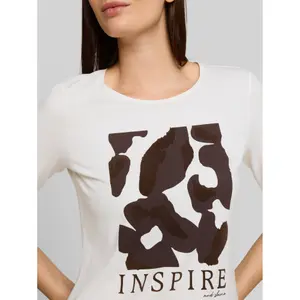 Fitted T-shirt with Print Women Tom Tailor image-4