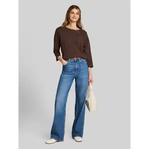 Women's Long Sleeve Striped T-Shirt with Floral Embroidery Tom Tailor image-3