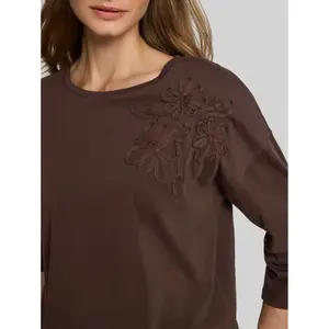 Women's Long Sleeve Striped T-Shirt with Floral Embroidery Tom Tailor image-4