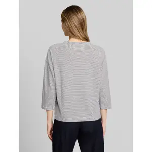 Women's Long Sleeve Striped T-Shirt with Floral Embroidery Tom Tailor image-2