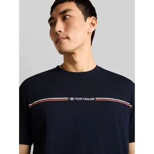 Cotton T-Shirt with Printed Logo Tom Tailor image-4