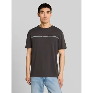 Cotton T-Shirt with Printed Logo Tom Tailor image-1