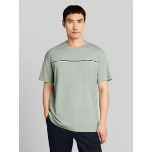 Cotton T-Shirt with Printed Logo Tom Tailor image-1