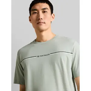 Cotton T-Shirt with Printed Logo Tom Tailor image-4